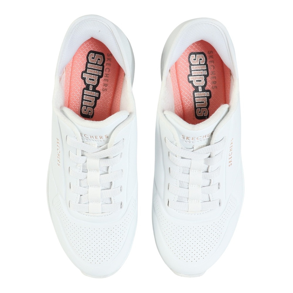 スケッチャーズ（SKECHERS）（レディース）カジュアルシューズ スリップインズ ウノ イージー エア 177112-WHT