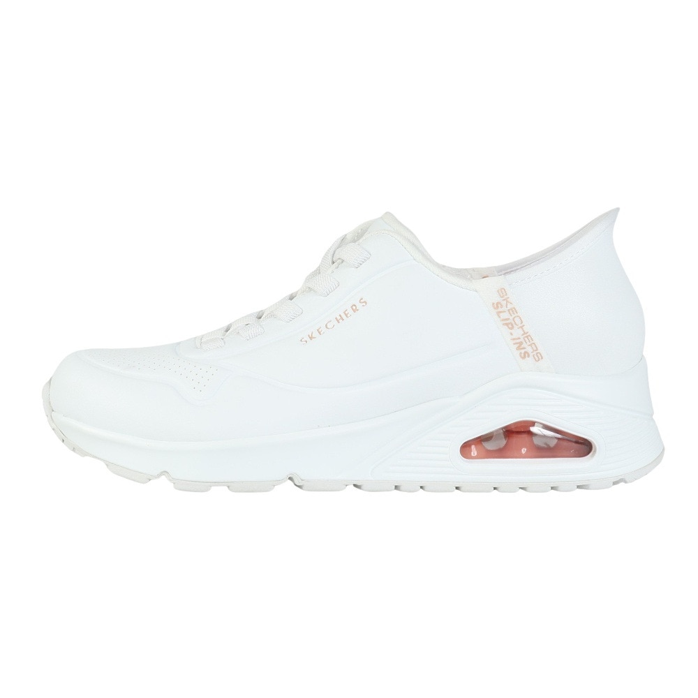 スケッチャーズ（SKECHERS）（レディース）カジュアルシューズ スリップインズ ウノ イージー エア 177112-WHT