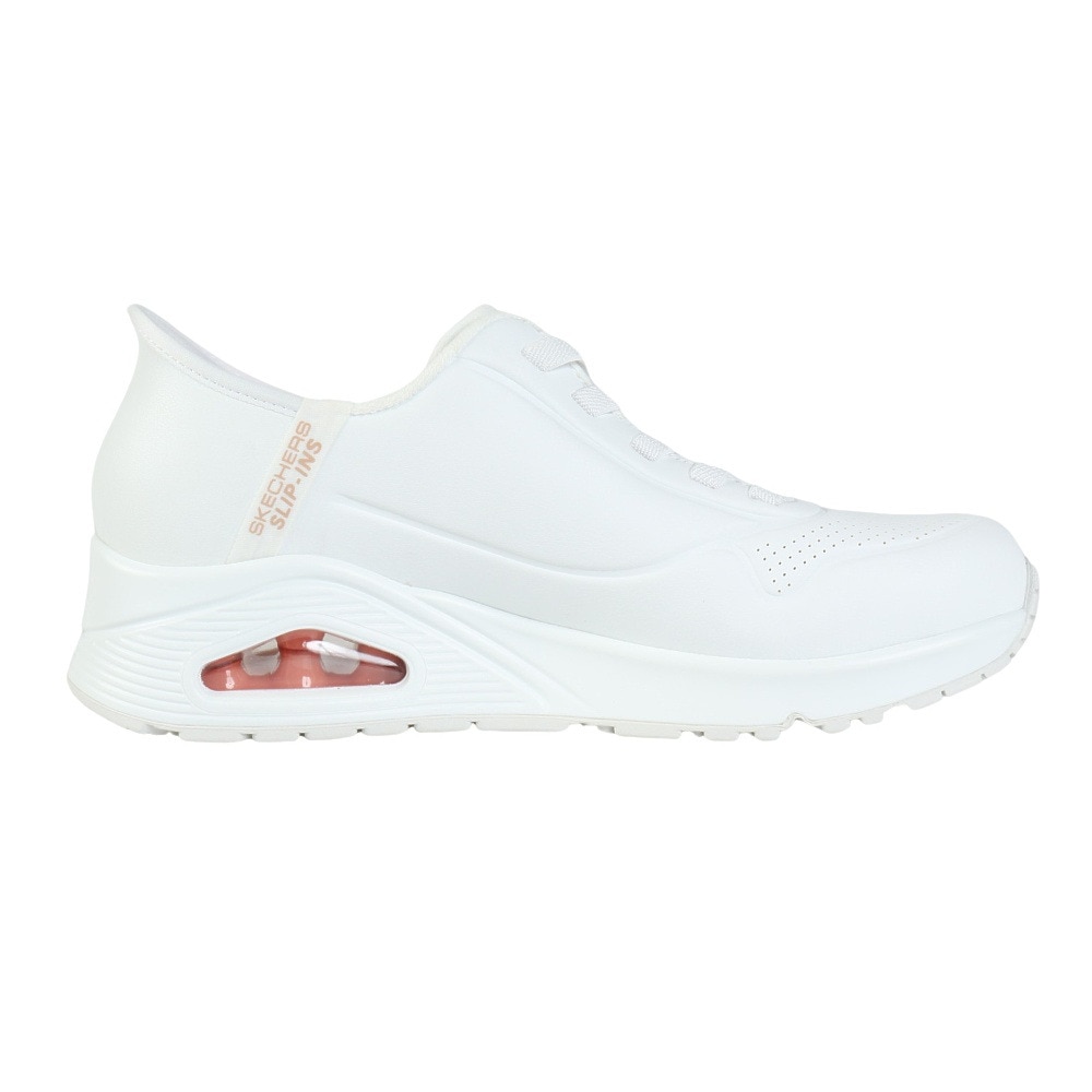 スケッチャーズ（SKECHERS）（レディース）カジュアルシューズ スリップインズ ウノ イージー エア 177112-WHT