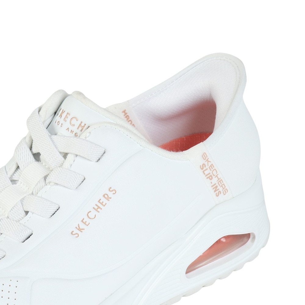 スケッチャーズ（SKECHERS）（レディース）カジュアルシューズ スリップインズ ウノ イージー エア 177112-WHT