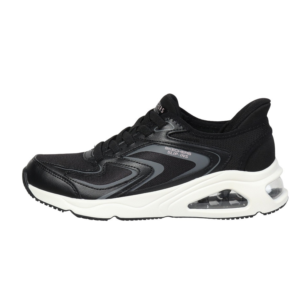 スケッチャーズ（SKECHERS）（レディース）カジュアルシューズ SI-TRES-AIR UNO-EZGL ブラック 177408-BLK スニーカー スポーツシューズ 靴 ハンズフリー