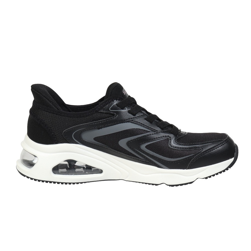 スケッチャーズ（SKECHERS）（レディース）カジュアルシューズ SI-TRES-AIR UNO-EZGL ブラック 177408-BLK スニーカー スポーツシューズ 靴 ハンズフリー
