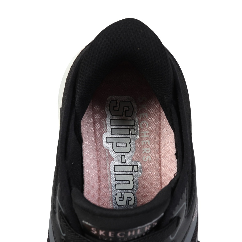スケッチャーズ（SKECHERS）（レディース）カジュアルシューズ SI-TRES-AIR UNO-EZGL ブラック 177408-BLK スニーカー スポーツシューズ 靴 ハンズフリー