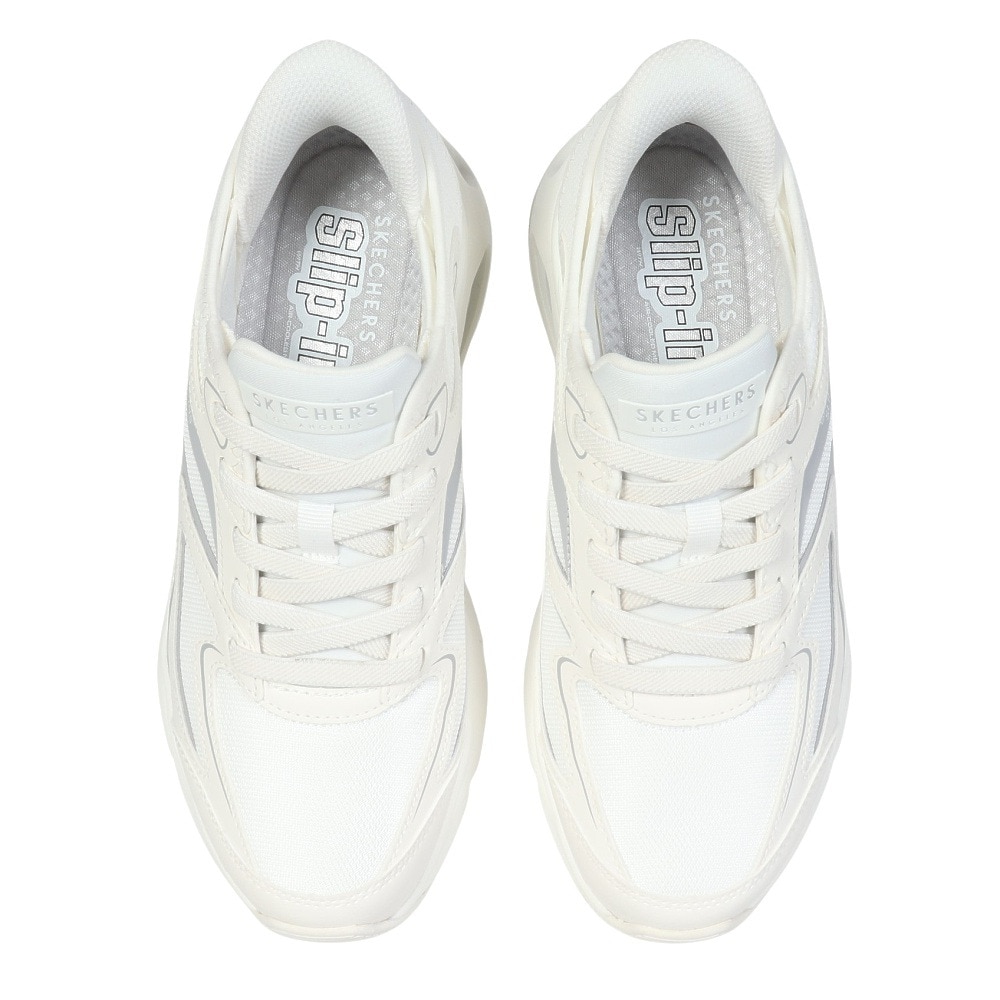 スケッチャーズ（SKECHERS）（レディース）カジュアルシューズ SI-TRES-AIR UNO-EZGL ホワイト 177408-WHT スニーカー スポーツシューズ 靴 ハンズフリー