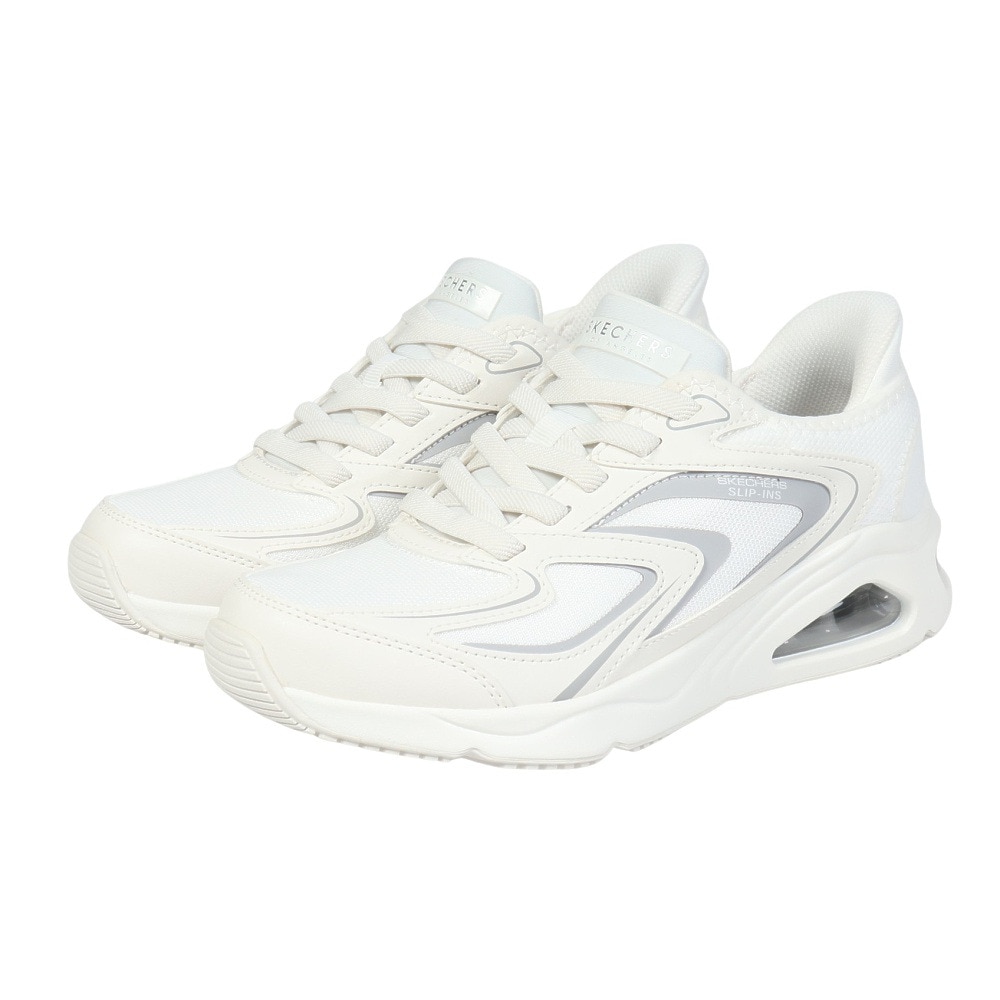 スケッチャーズ（SKECHERS）（レディース）カジュアルシューズ SI-TRES-AIR UNO-EZGL ホワイト 177408-WHT スニーカー スポーツシューズ 靴 ハンズフリー