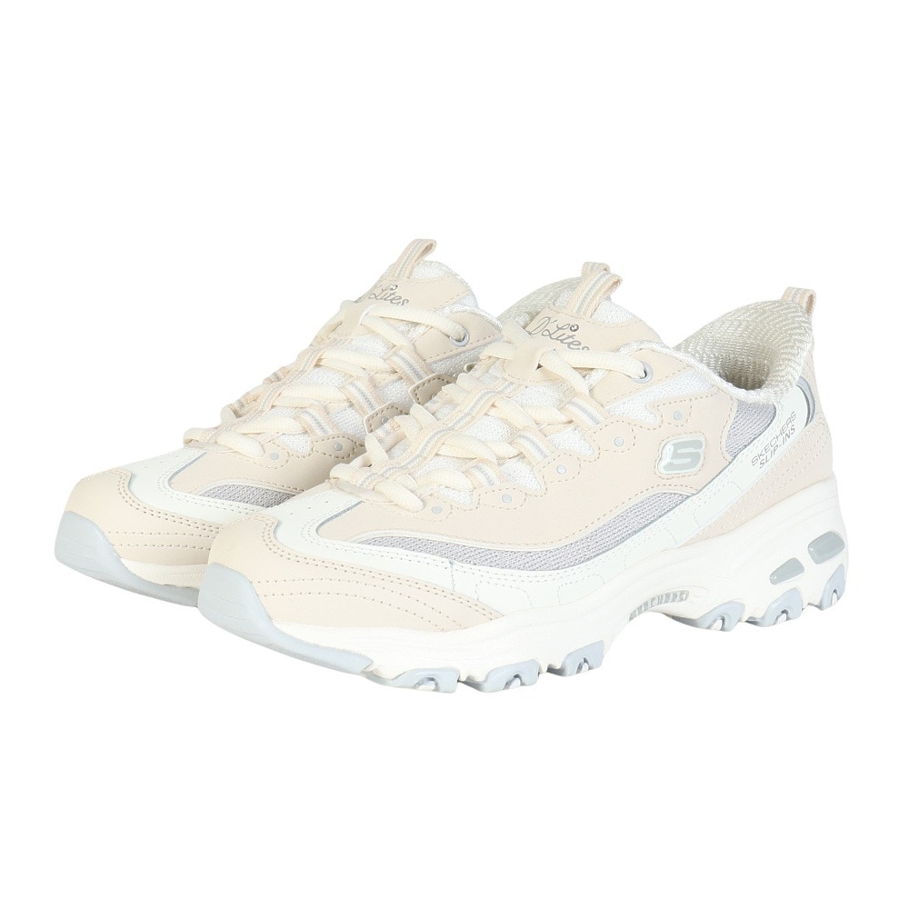 スケッチャーズ（SKECHERS）（レディース）カジュアルシューズ スリップインズ ディーライツ スムース ノスタルジア ライトグレー 150537-NTGY スニーカー 