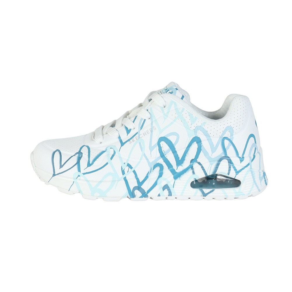 スケッチャーズ（SKECHERS）（レディース）カジュアルシューズ ウノ スプレッド ザ ラブ 155507-WBL