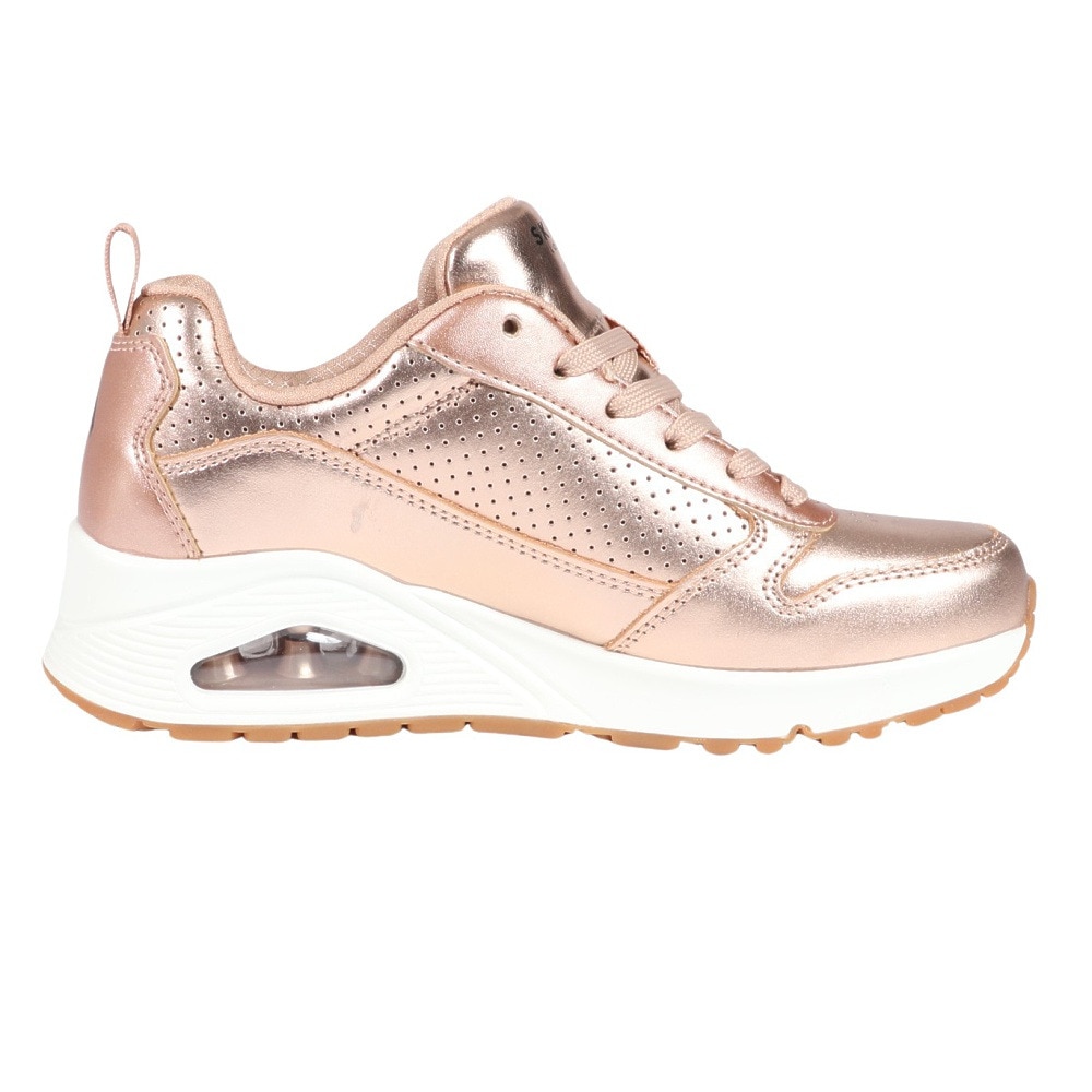 スケッチャーズ（SKECHERS）（レディース）カジュアルシューズ ウノ メタリックス 177109-RSGD