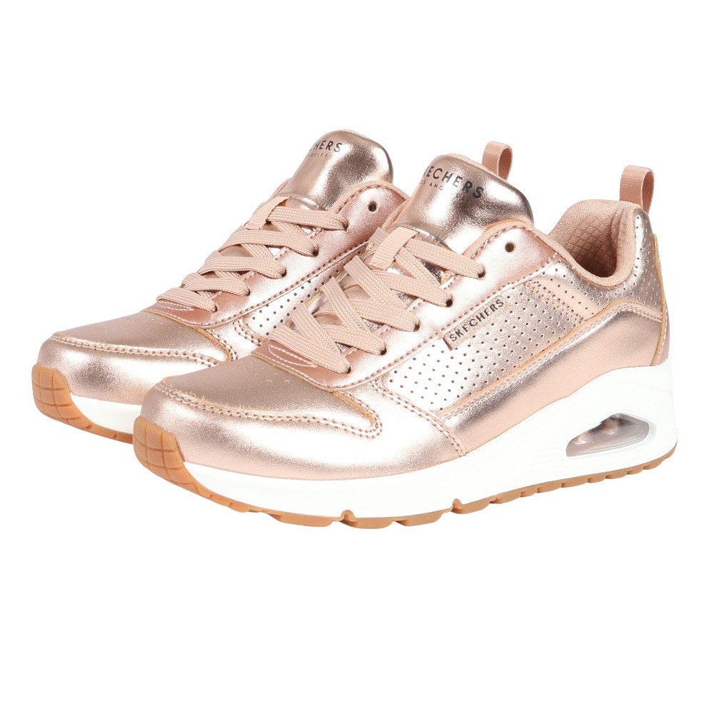 スケッチャーズ（SKECHERS）（レディース）カジュアルシューズ ウノ メタリックス 177109-RSGD