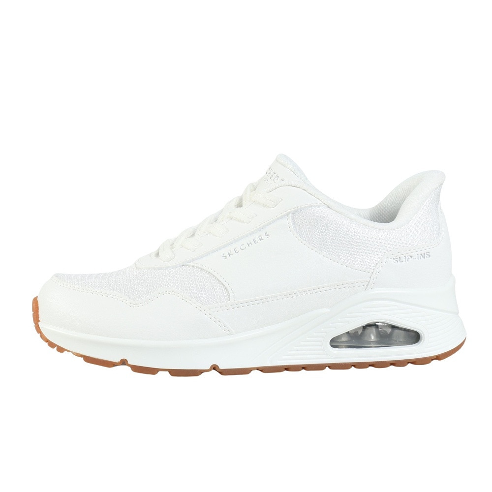 スケッチャーズ（SKECHERS）（レディース）カジュアルシューズ スリップインズ ウノ バンクシア 177117W-WHT