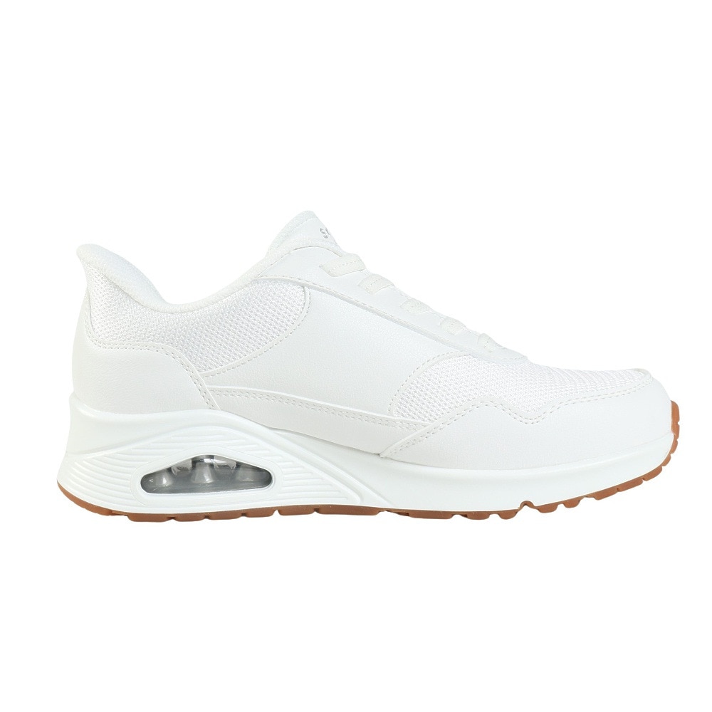 スケッチャーズ（SKECHERS）（レディース）カジュアルシューズ スリップインズ ウノ バンクシア 177117W-WHT