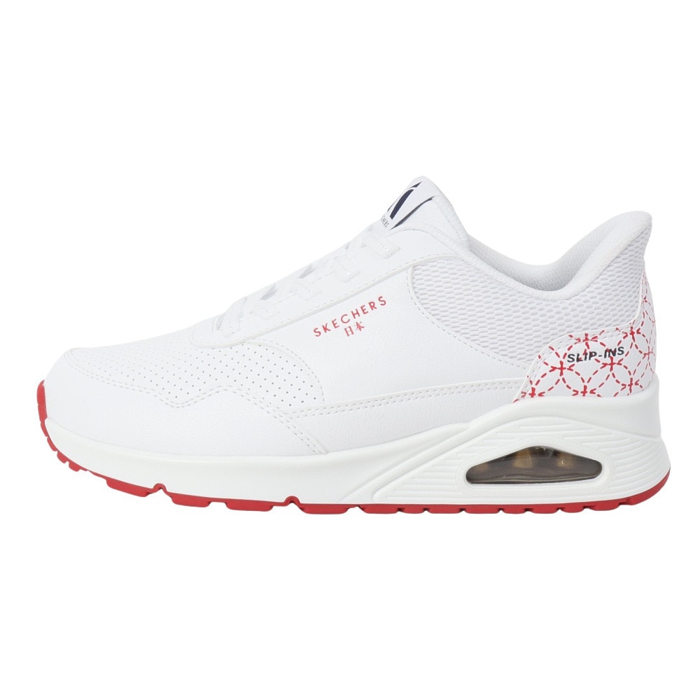 スケッチャーズ（SKECHERS）（レディース）カジュアルシューズ スリップインズ ウノ ワガラ プロスペリティ 177903W-WHT