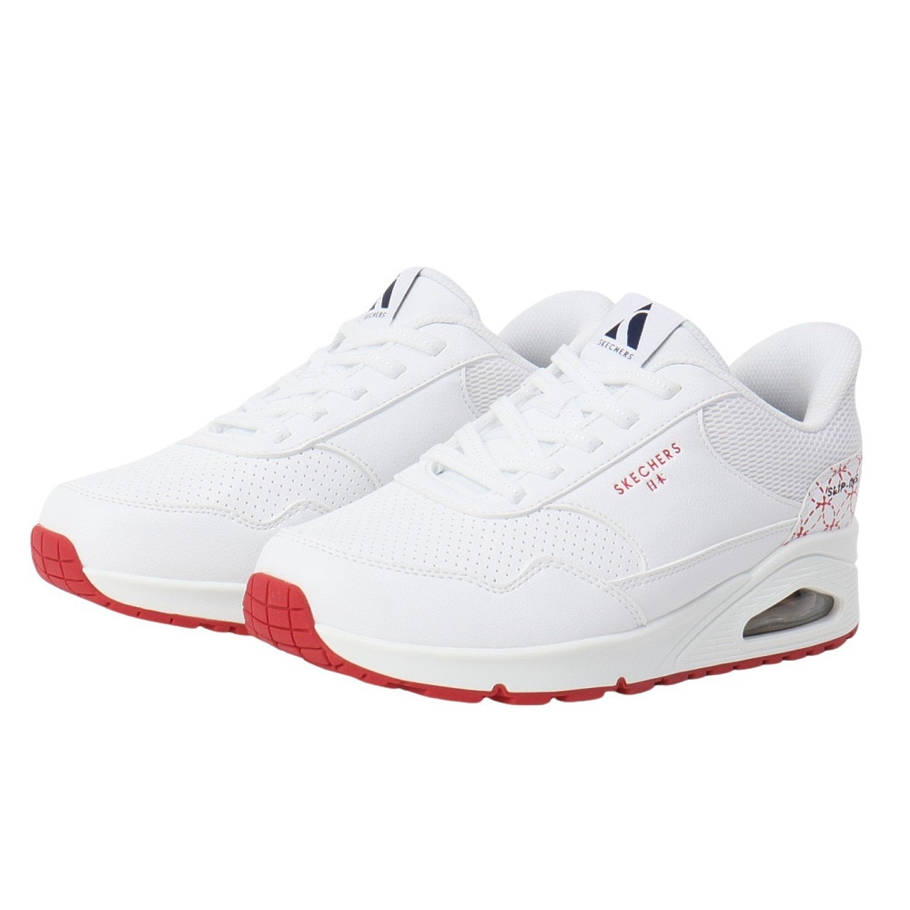 スケッチャーズ（SKECHERS）（レディース）カジュアルシューズ スリップインズ ウノ ワガラ プロスペリティ 177903W-WHT