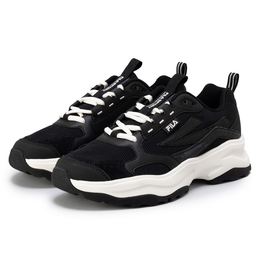 フィラ（FILA）（レディース）カジュアルシューズ ウッドブロック v2 ブラック 1RM02749G013 スニーカー スポーツ