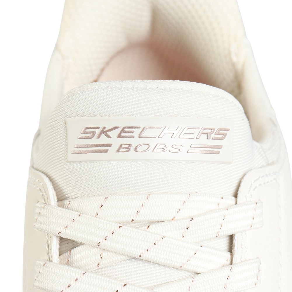 スケッチャーズ（SKECHERS）（レディース）カジュアルシューズ スリップインズ ボブス SQUAD 4-KEY LOOK 117740-WHT