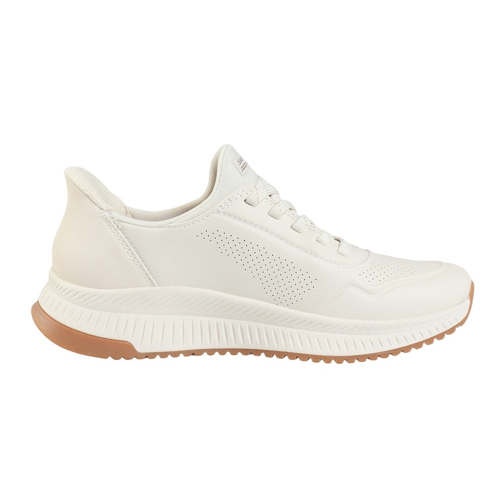 スケッチャーズ（SKECHERS）（レディース）カジュアルシューズ スリップインズ ボブス SQUAD 4-KEY LOOK 117740-WHT