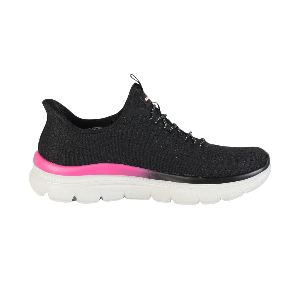 スケッチャーズ（SKECHERS）（レディース）カジュアルシューズ スリップインズ サミット プラス シマーリング ストリッド 150619-BKMT