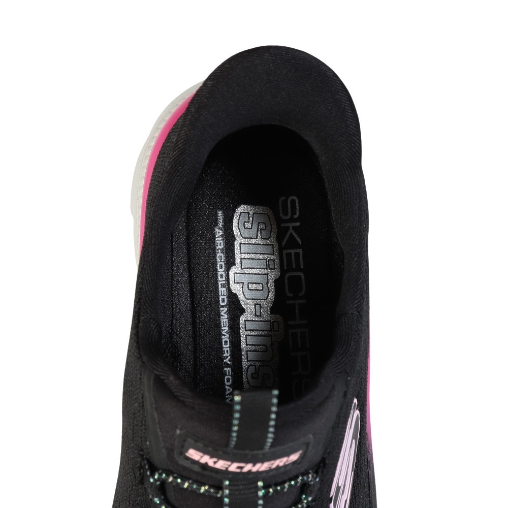 スケッチャーズ（SKECHERS）（レディース）カジュアルシューズ スリップインズ サミット プラス シマーリング ストリッド 150619-BKMT
