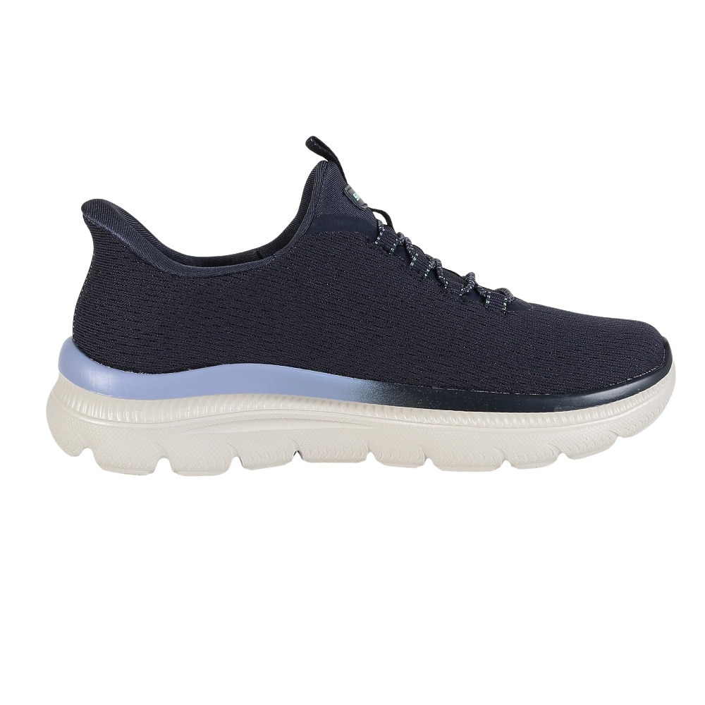 スケッチャーズ（SKECHERS）（レディース）カジュアルシューズ スリップインズ サミット プラス シマーリング ストリッド 150619-NVY