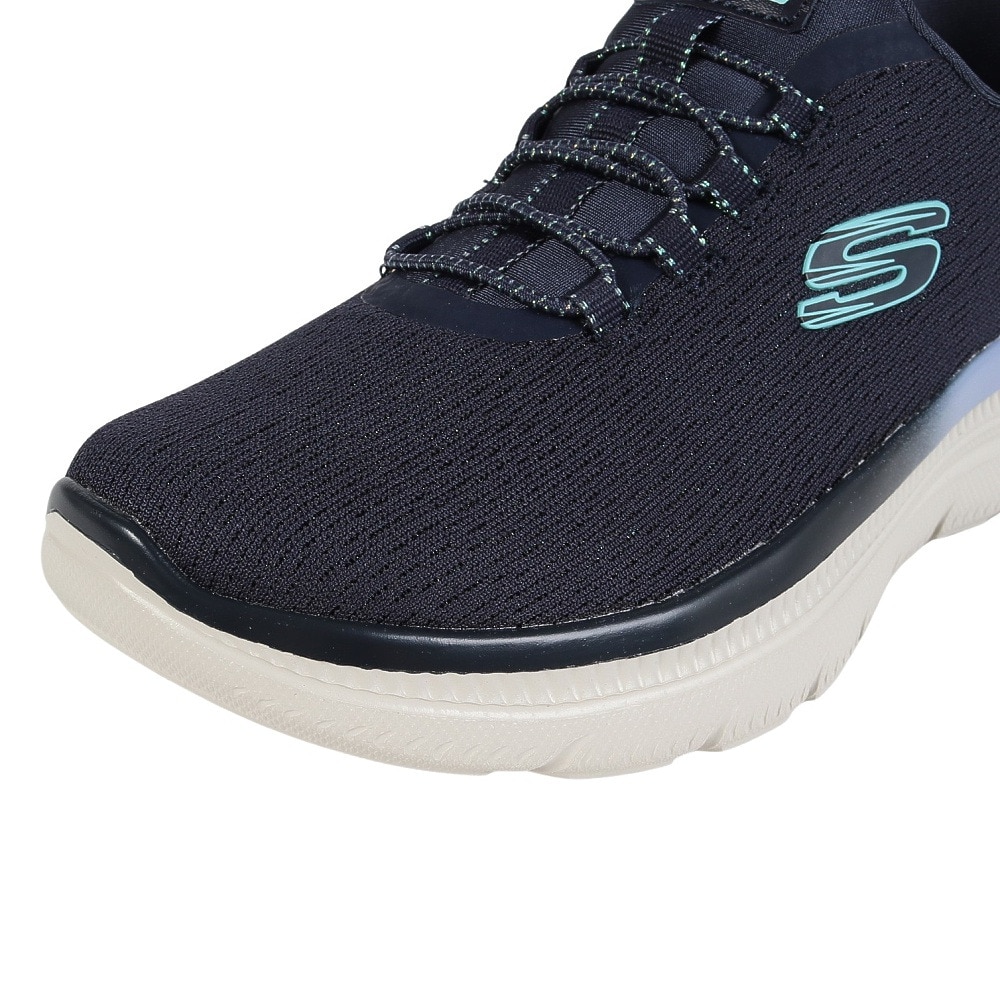 スケッチャーズ（SKECHERS）（レディース）カジュアルシューズ スリップインズ サミット プラス シマーリング ストリッド 150619-NVY