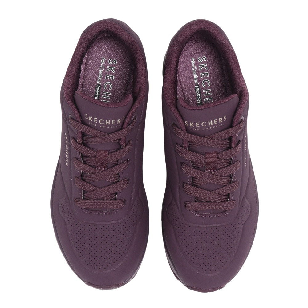 スケッチャーズ（SKECHERS）（レディース）カジュアルシューズ ウノ スタンド オン エア バーガンディ 73690-WINE スニーカー