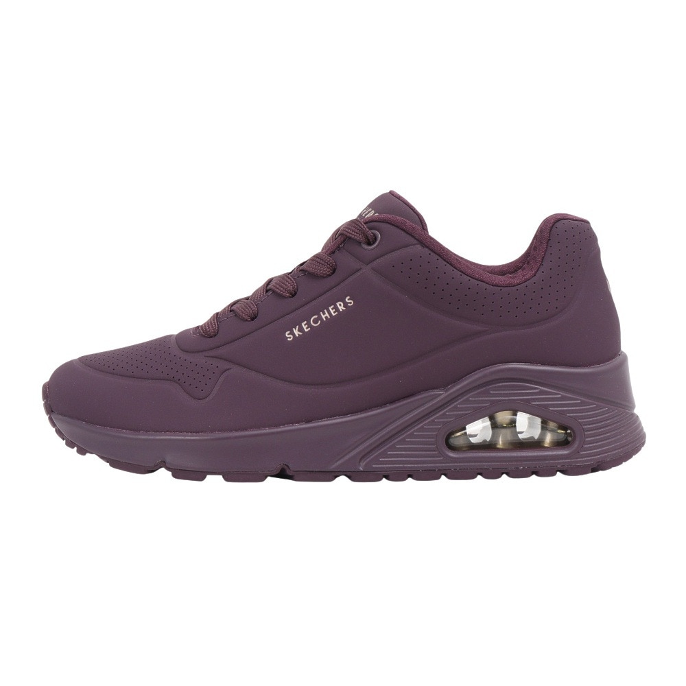 スケッチャーズ（SKECHERS）（レディース）カジュアルシューズ ウノ スタンド オン エア バーガンディ 73690-WINE スニーカー