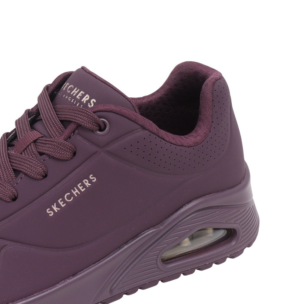 スケッチャーズ（SKECHERS）（レディース）カジュアルシューズ ウノ スタンド オン エア バーガンディ 73690-WINE スニーカー