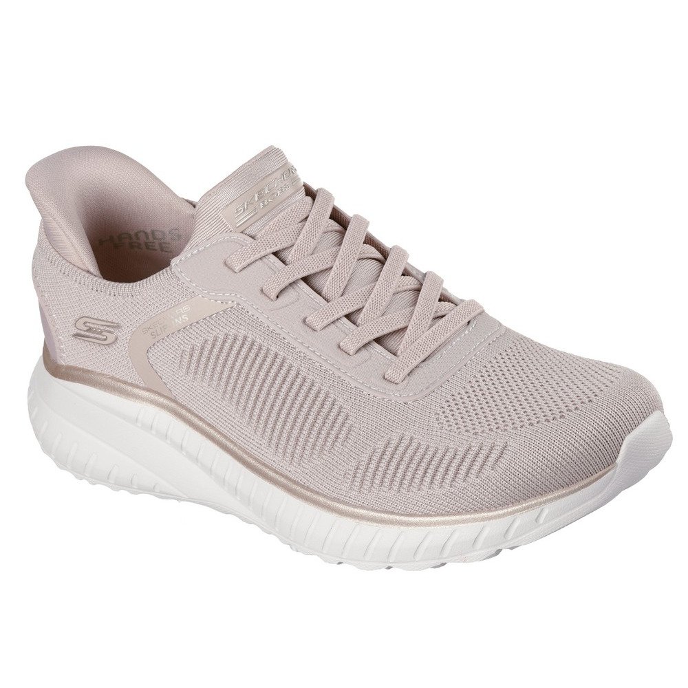 SKECHERS �J�W���A���V���[�Y SLIP-INS �{�u�X �X�|�[�g �X�N���b�h �J�I�X �x�[�W�� 117497W-NTGD �Q�Q�D�T �x�[�W�� �V���[�Y