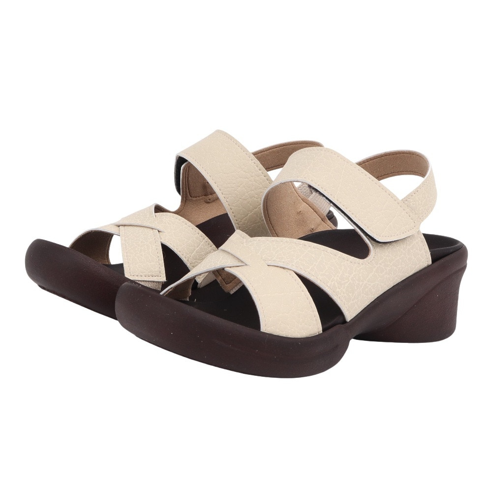 リゲッタ（Re:getA）（レディース）カジュアルシューズ クロスベルト ウェッジサンダル R2682 IVO