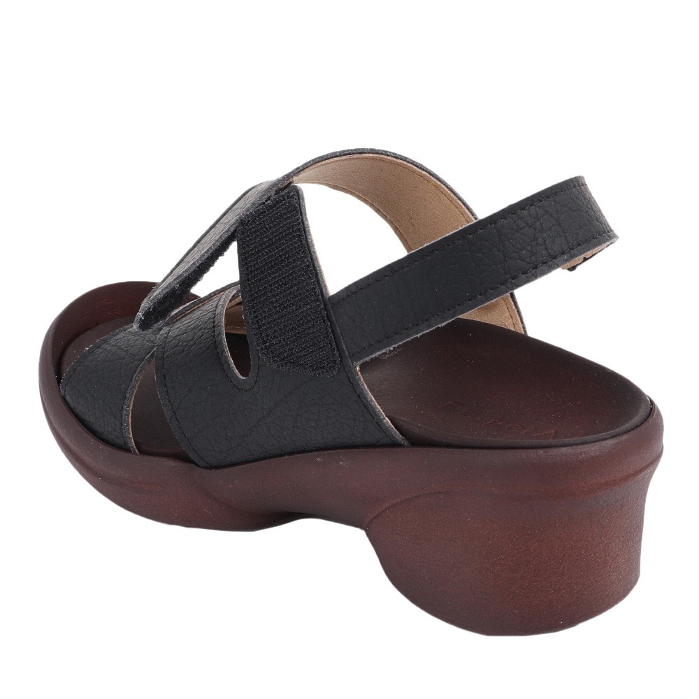 リゲッタ（Re:getA）（レディース）カジュアルシューズ クロスベルト ウェッジサンダル R2682BLK