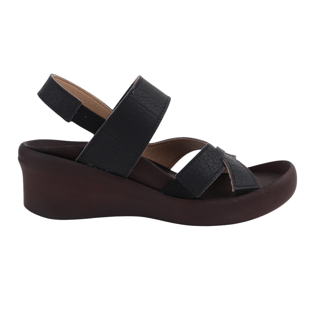 リゲッタ（Re:getA）（レディース）カジュアルシューズ クロスベルト ウェッジサンダル R2682BLK