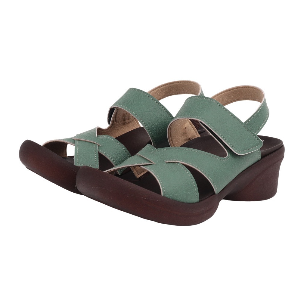 リゲッタ（Re:getA）（レディース）カジュアルシューズ クロスベルト ウェッジサンダル R2682LBL