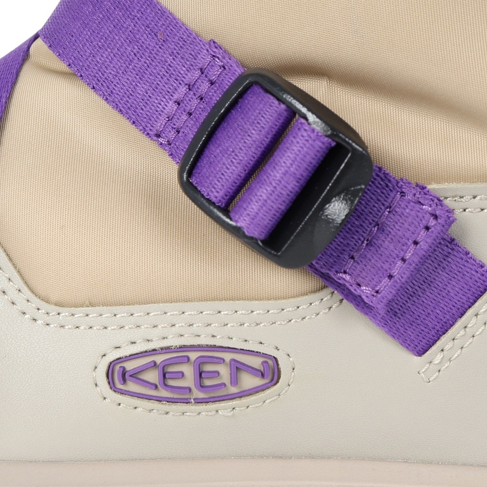 キーン（KEEN）（レディース）ブーツ 防水 カジュアルシューズ フッドゼラ ウォータープルーフ ベージュ パープル 軽量 保温 1025603 防寒対策 寒さ対策 