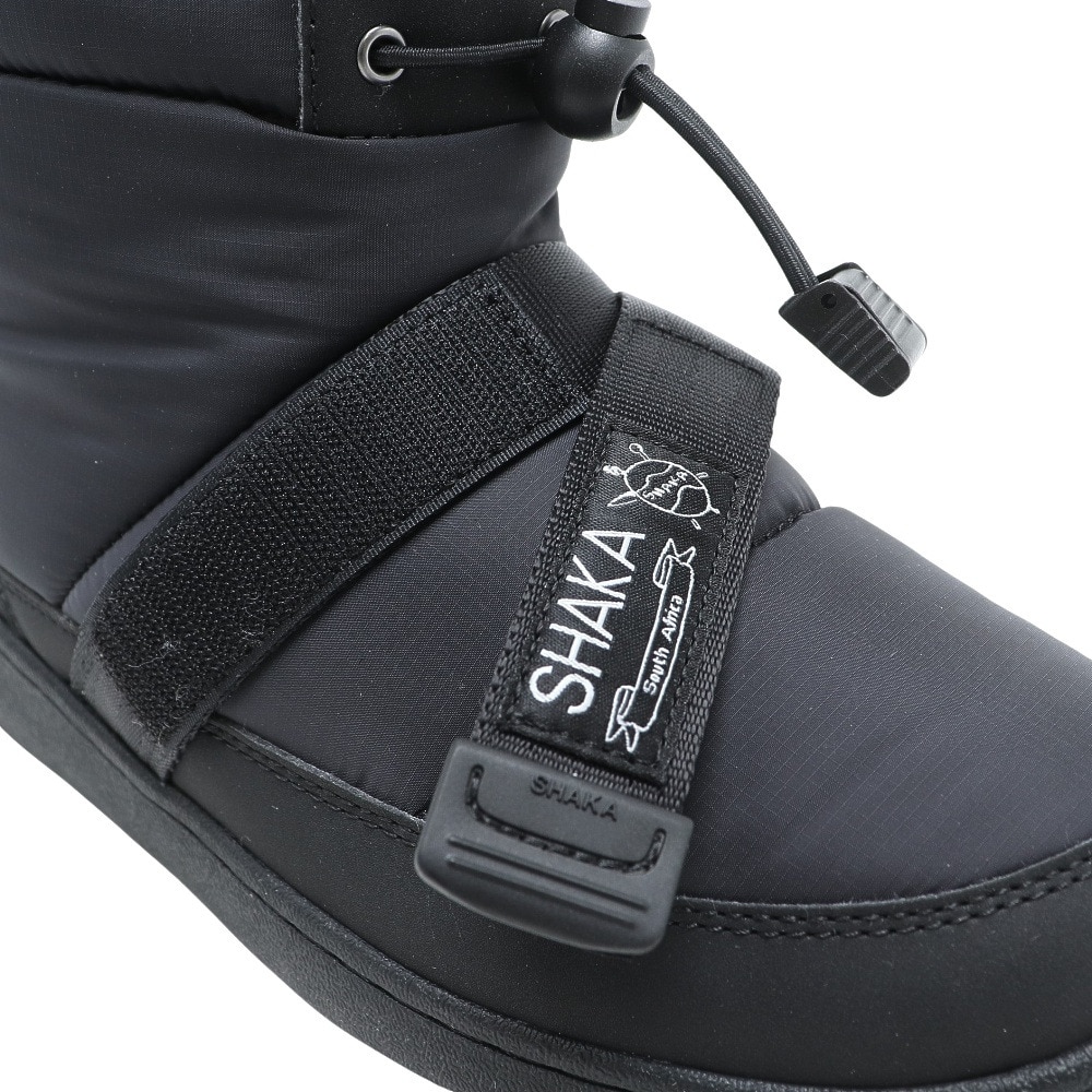 シャカ（SHAKA）（レディース）ショートブーツ 撥水 黒 シュラフキャンプブーティ SCHLAF CAMP BOOTIE ブラック 433235  Black ウィンターシューズ 中綿ブーツ