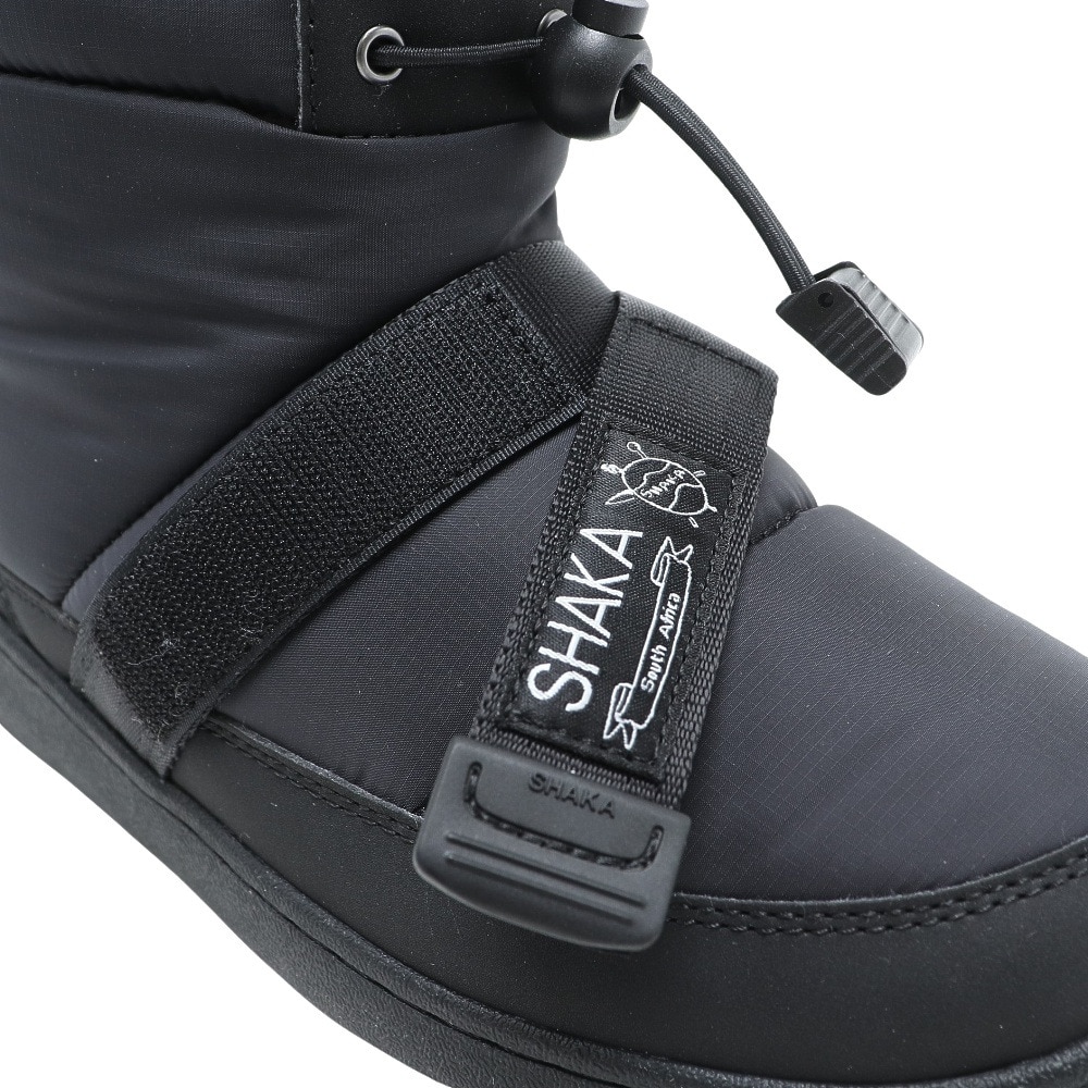 シャカ（SHAKA）（レディース）ショートブーツ 撥水 黒 シュラフキャンプブーティ SCHLAF CAMP BOOTIE ブラック 433235 Black ウィンターシューズ 中綿ブーツ 