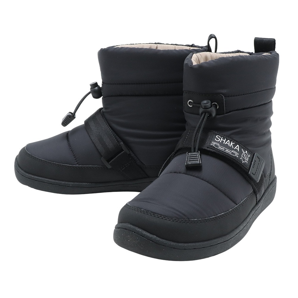 シャカ（SHAKA）（レディース）ショートブーツ 撥水 黒 シュラフキャンプブーティ SCHLAF CAMP BOOTIE ブラック 433235 Black ウィンターシューズ 中綿ブーツ 