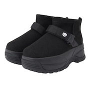 (レディース)ブーツ カジュアルシューズ 厚底 ショート ムートン ブーツ CHUNKY SK-299 Black00M