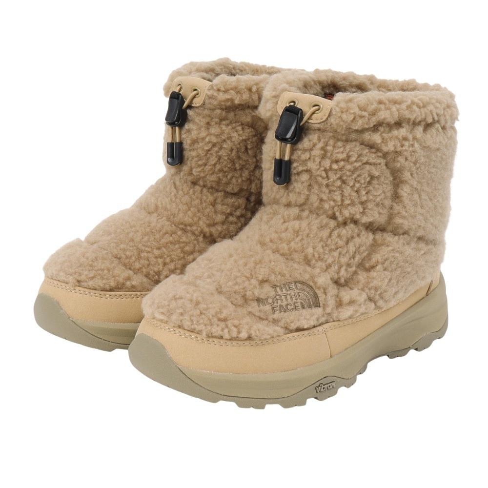 ザ・ノース・フェイス（THE NORTH FACE）（レディース）ブーツ ヌプシ ブーティ ショート フリース ベージュ NFW52476 KT 防風性 ボアブーツ