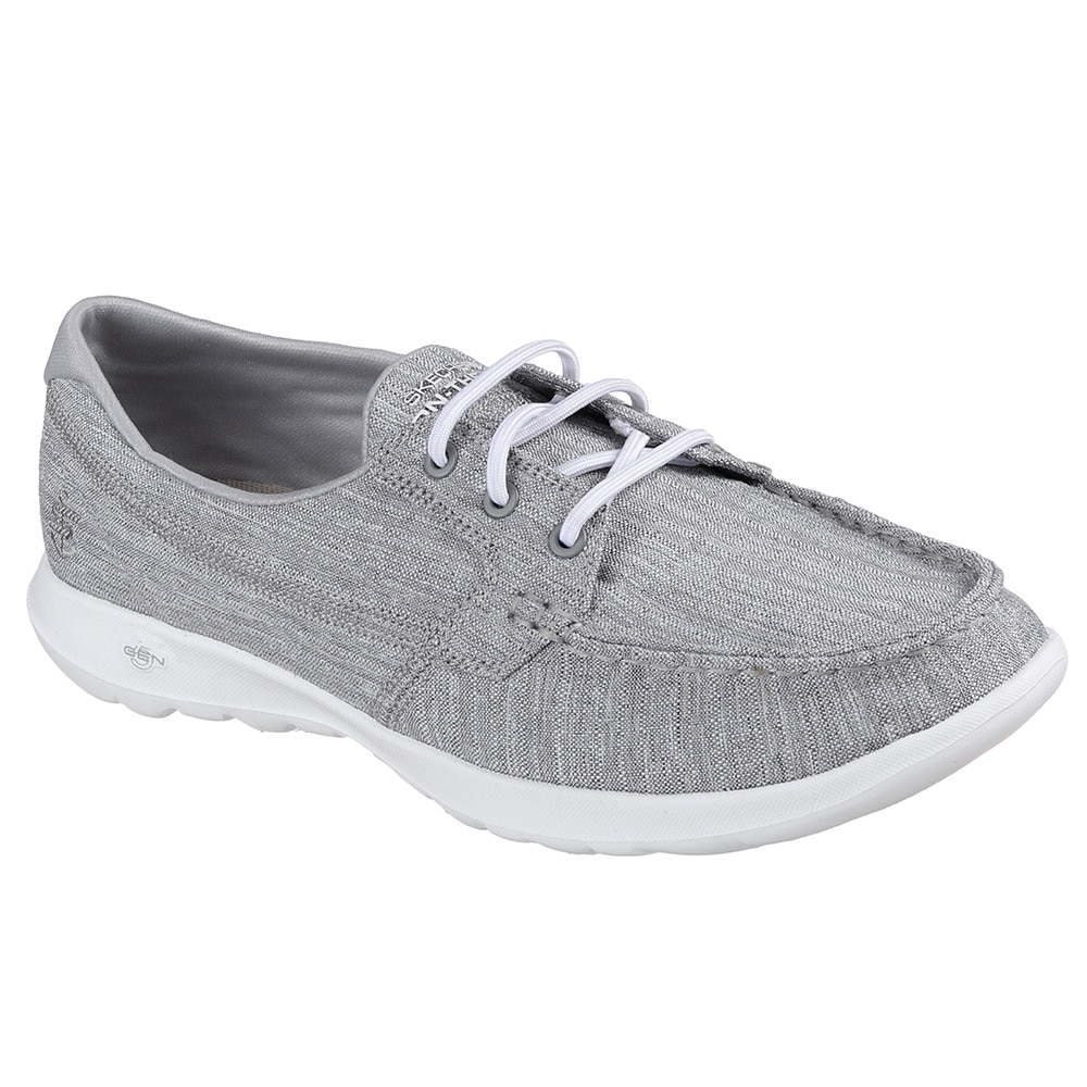 スケッチャーズ（SKECHERS）（レディース）カジュアルシューズ ゴーウォークライト イスラ グレー 15433-GRY スニーカー タウン 日常履き シンプル おしゃれ