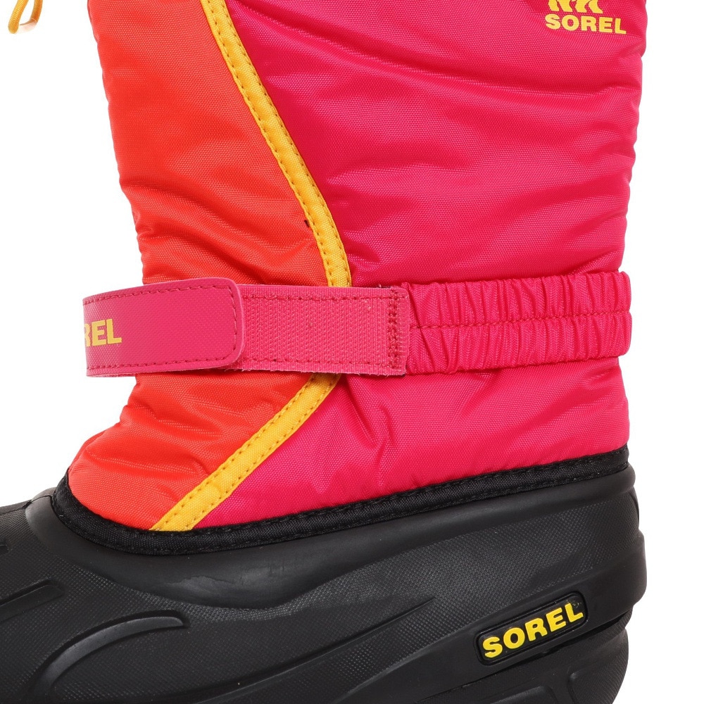 ソレル（SOREL）（キッズ）ショートブーツ ジュニア レッドピンク ユース フルーリー NY1965 606 スノーシューズ アウトドア 防寒 保温 通学 雪道 