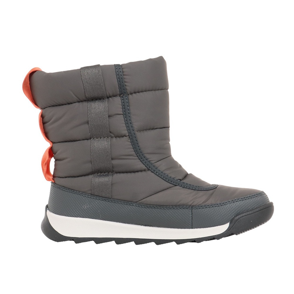 ソレル（SOREL）（キッズ）ショートブーツ グレー ジュニア ユース ウィットニー II パフィーミッド WP NY3873 054 スノーシューズ 防寒 保温 通学 雪道 