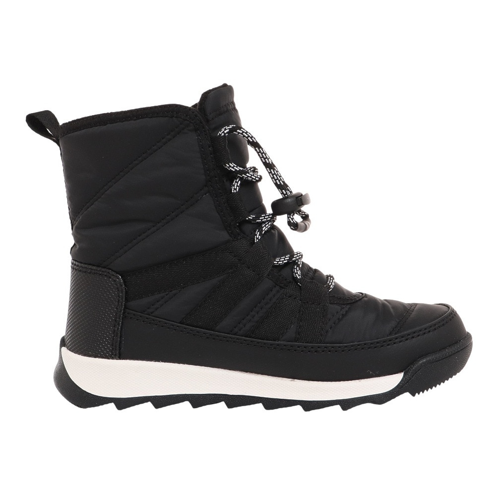 ソレル（SOREL）（キッズ）ショートブーツ 黒 ジュニア ユース ウィットニー II ショートレース ブラック WP NY3903 010 アウトドア 防寒 保温 通学 雪道 