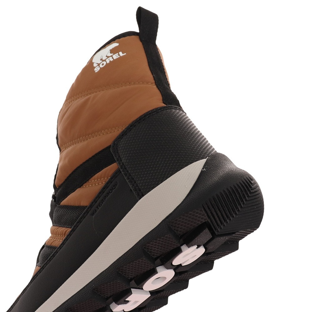 ソレル（SOREL）（キッズ）ショートブーツ ジュニア キャメル ユース ウィットニー II ショートレース WP NY3903 287 アウトドア 防寒 保温 通学 雪道 