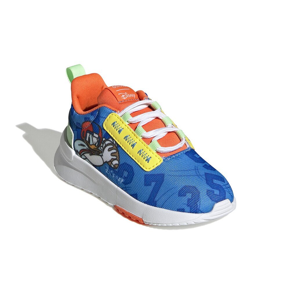アディダス（adidas）（キッズ）アディダス×ディズニー レーサー TR21 ブルー ホワイトgY6644 ドナルドダック ジュニア スポーツシューズ スリッポン 
