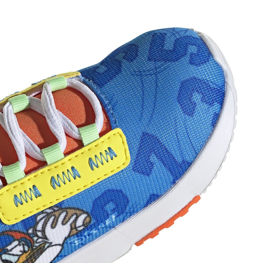 アディダス（adidas）（キッズ）アディダス×ディズニー レーサー TR21 ブルー ホワイトgY6644 ドナルドダック ジュニア スポーツシューズ スリッポン 
