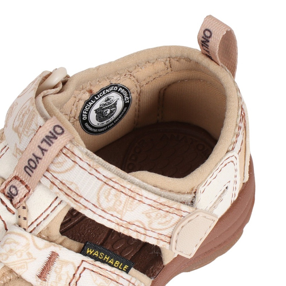 キーン（KEEN）（キッズ）カジュアルシューズ ニューポート エイチツー × Smokey Bear サンダル ベージュ 1027155 スニーカー トドラー 防滑性 抗菌防臭