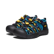 キーン(KEEN)(キッズ)カジュアルシューズ ニューポート エイチツー サンダル ブラック 1027391 カジュアル スニーカー 防滑性 抗菌防臭 レジャー タウン