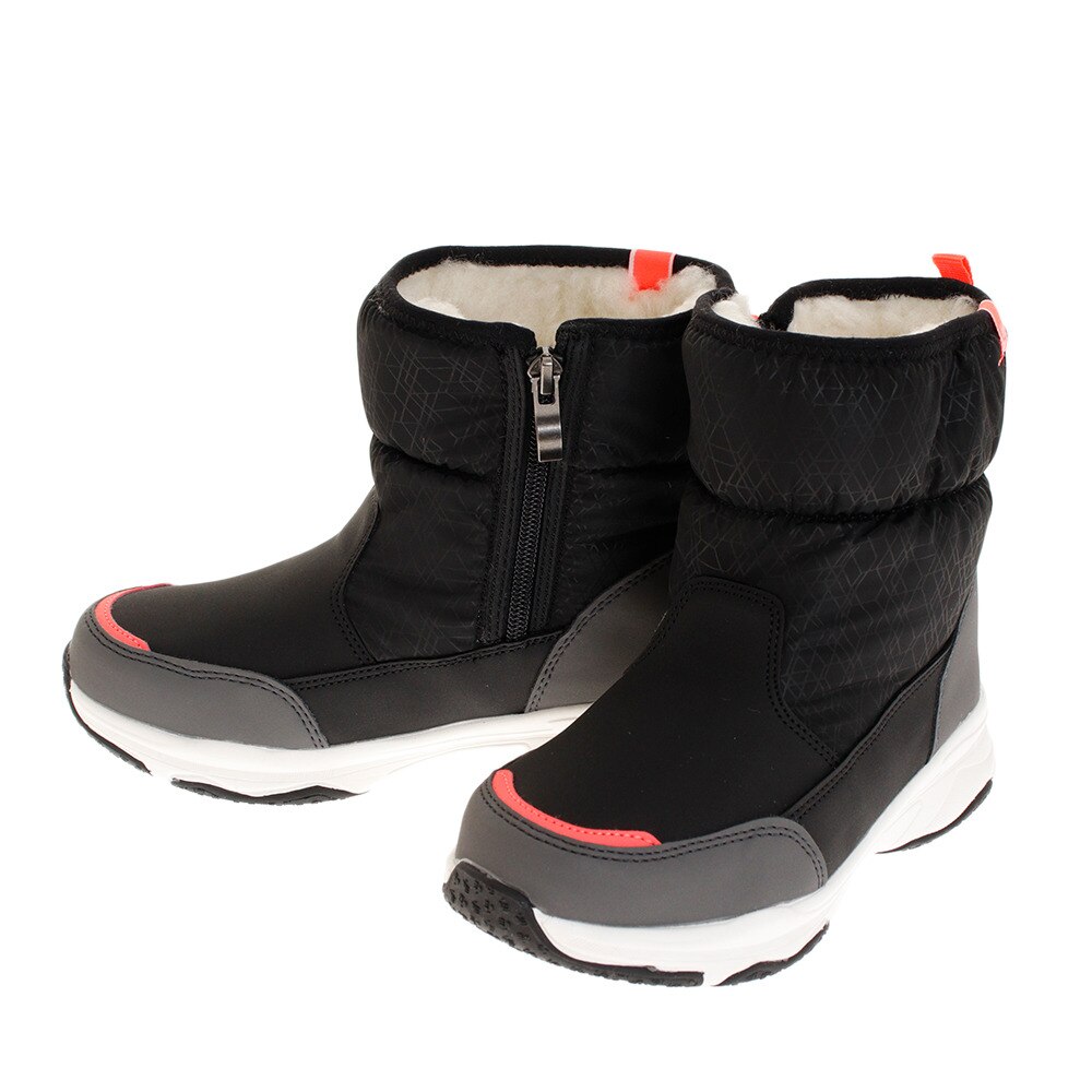  ジュニア ブーツ SNOWMAN J1980K-Black/Coral カジュアルシューズ