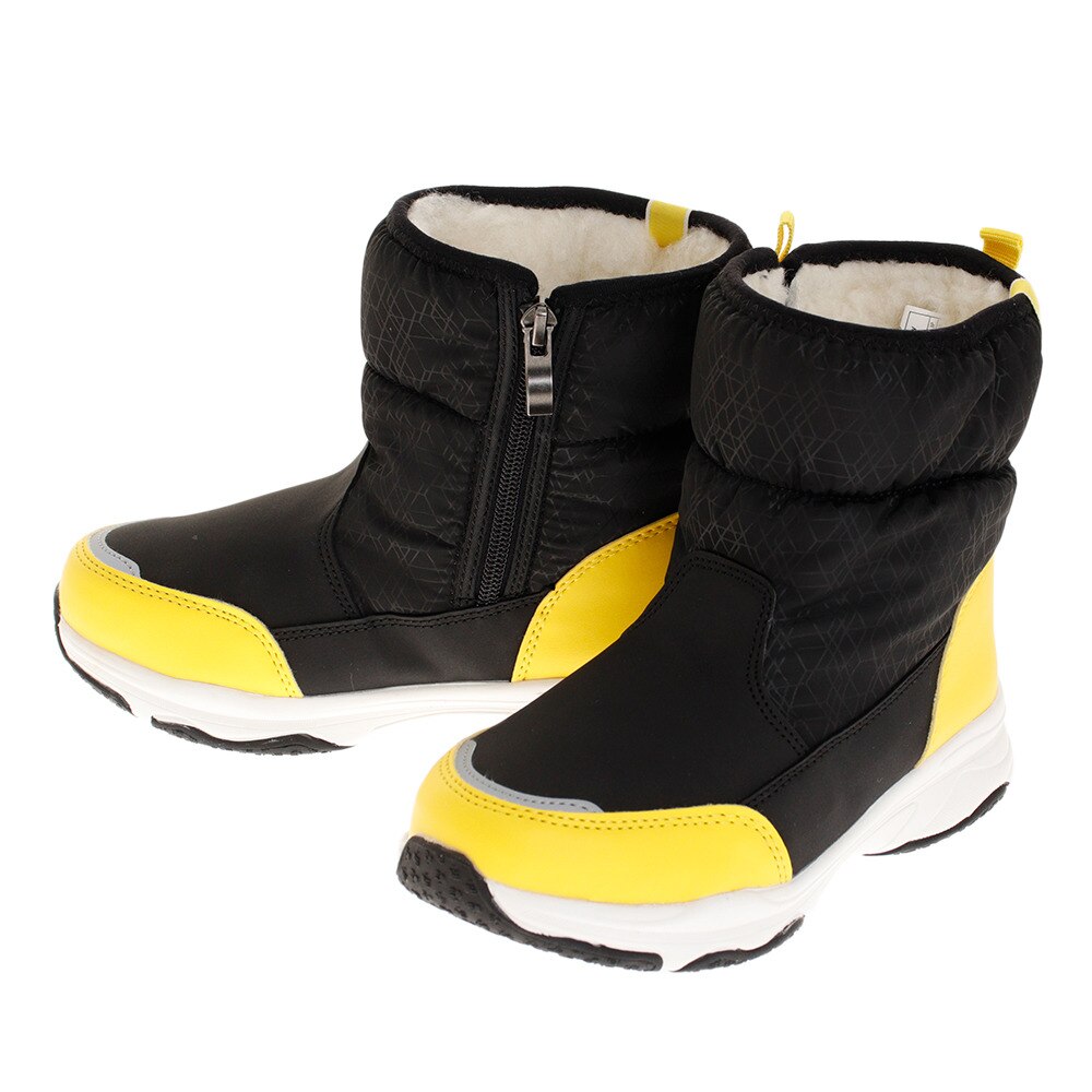  ジュニア ブーツ SNOWMAN J1980K-Black/Yellow カジュアルシューズ