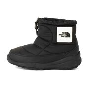 ノースフェイス(THE NORTH FACE)(キッズ)ジュニア ブーツ 黒 ヌプシ ブーティ ロゴ ショート ブラック NFJ52280 KW ウィンターシューズ